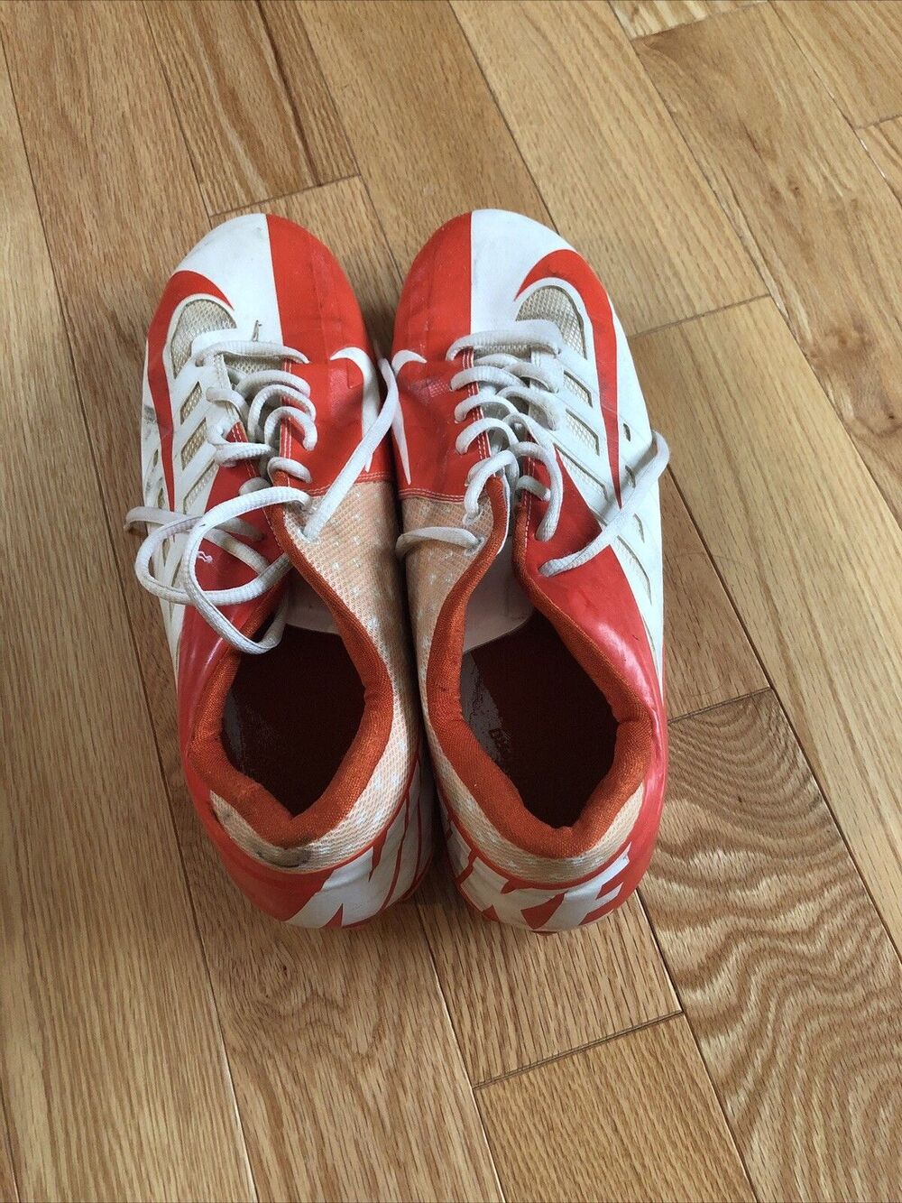 Nike Pro Vapor Low Football Cleats Sz 13 Style 511340-188 Orange White See Desc